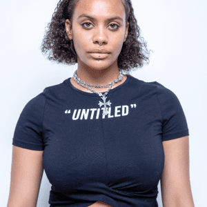 "UNTITLED" Knotted Crop T-Shirt